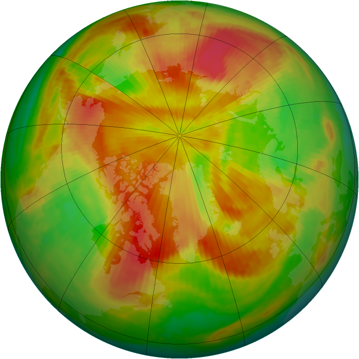 Arctic ozone map for 28 April 2001